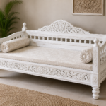Flexwood carving design solid wood( white finish)