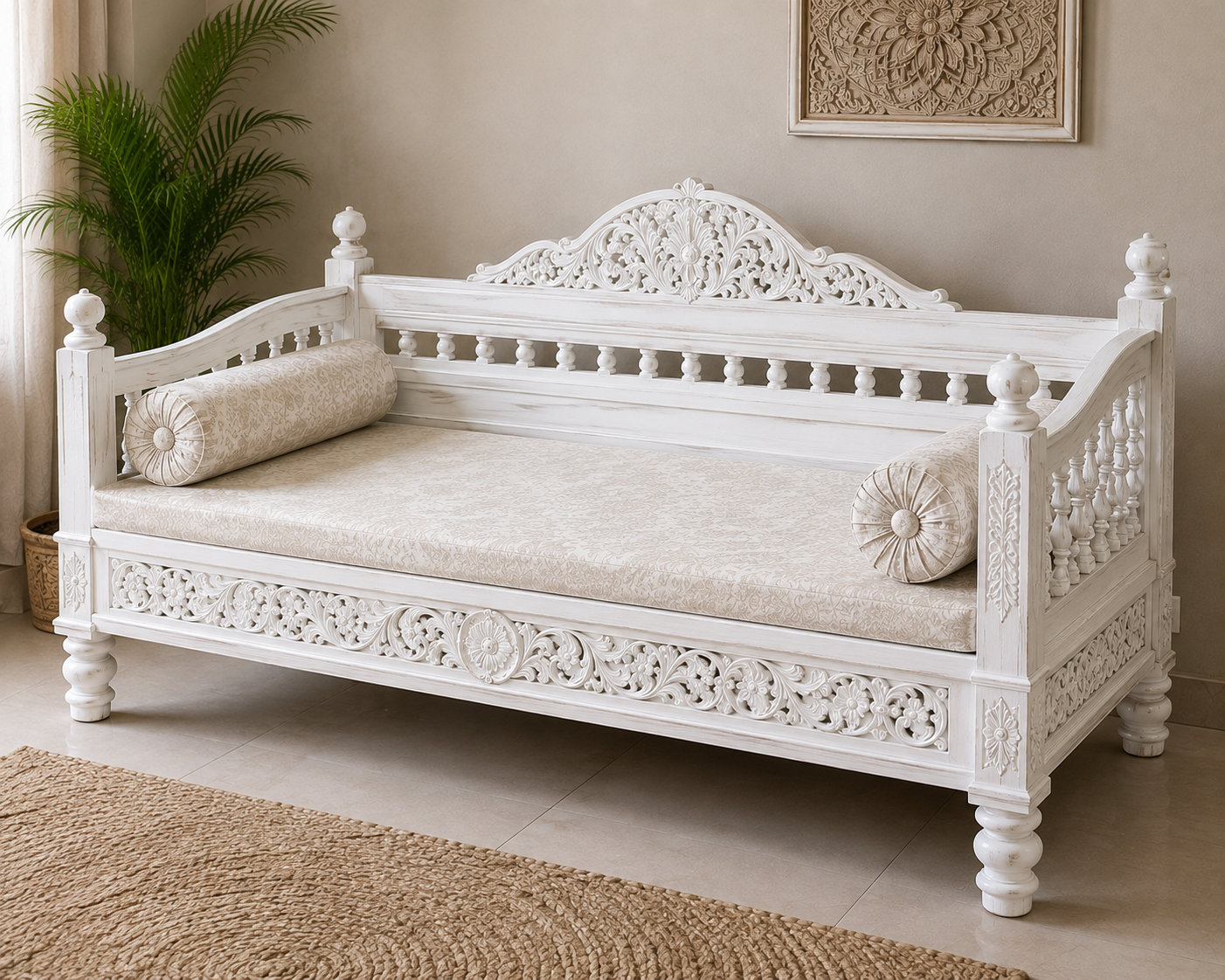 file_00000000da98820992d25cd5becca6f4 Flexwood carving design solid wood( white finish) - Image 1