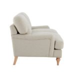 Lorens 2 Seater Sofa - Beige Textured Weave - Image 4