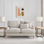 Lorens 2 Seater Sofa - Beige Textured Weave
