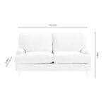 Lorens 2 Seater Sofa - Beige Textured Weave - Image 9