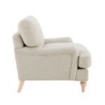 Lorens 1 Seater Sofa – Beige Textured Weave - Image 3