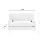 Lorens 1 Seater Sofa – Beige Textured Weave - Image 8