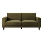 Flexwood 3 Seater Sofa - Chenille Olive - Image 2