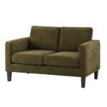 Flexwood Compact 2 Seater Sofa - Chenille Olive - Image 3