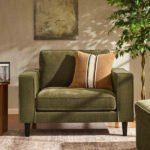 Flexwood Compact 1 Seater Sofa – Chenille Olive
