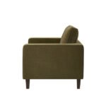 Flexwood Compact 1 Seater Sofa – Chenille Olive - Image 4
