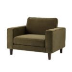 Flexwood Compact 1 Seater Sofa – Chenille Olive - Image 3