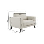 Flexwood Compact 1 Seater Sofa – Chenille Olive - Image 8