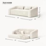 Flex Wood Modern Teddy Sofa Bed - Image 9