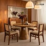 Rattan Weave 4-Seater Dining Set - Image 2