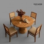 Rattan Weave 4-Seater Dining Set - Image 4