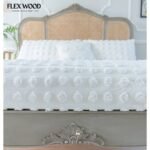 Flexwood Hand Carved Rattan Bed | Luxury Bed king size (finish green) - Image 4